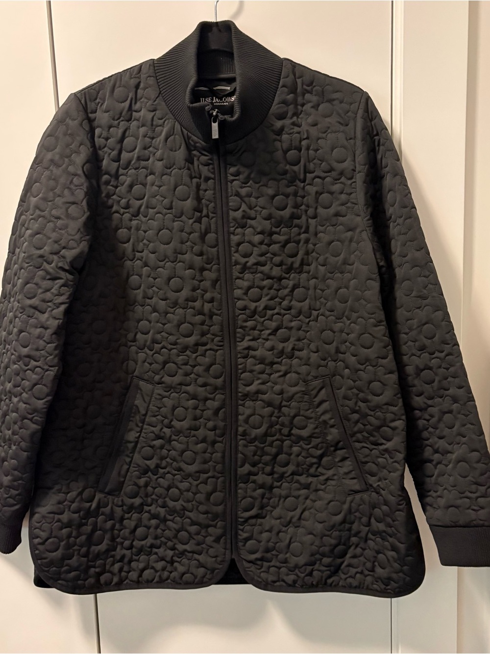 Ilse Jacobsen Black Quilted "Daisy" Textured Jacket NWOT